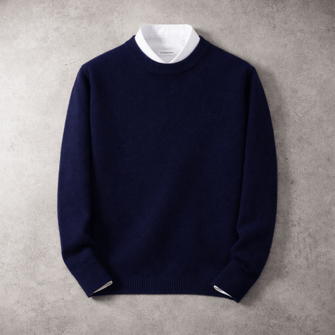 Men's Merino Wool Blend Crewneck Knit Jumper