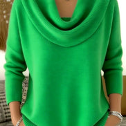 Vânia Cowl-Neck Ribbed Women's Knitted Jumper
