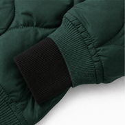 Women's Hooded Spliced Quilted Puffer Jacket with Padded Lining