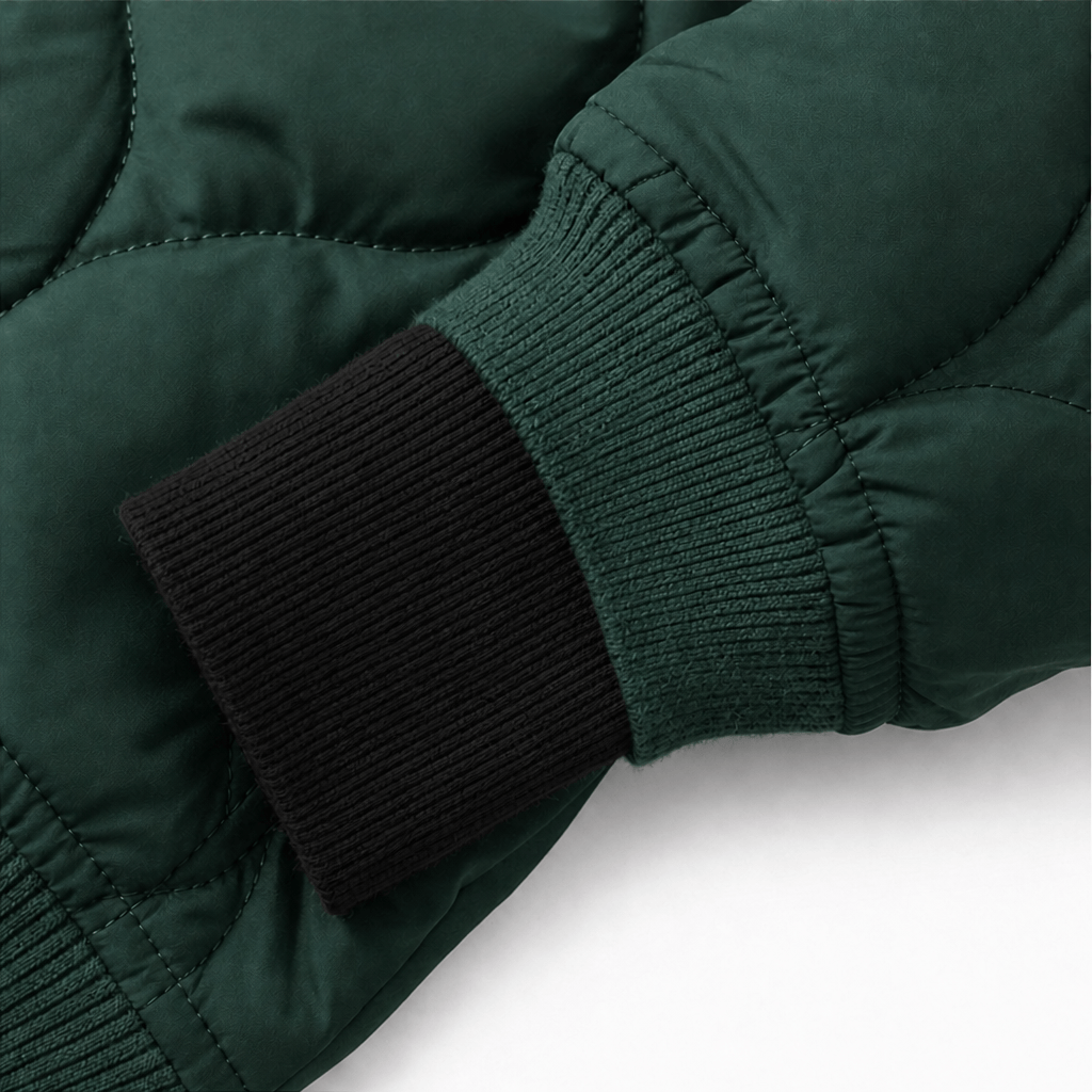 Women's Hooded Spliced Quilted Puffer Jacket with Padded Lining