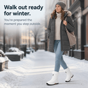 Snowlina Plush-Lined Mid-Calf Zip-Up Winter Boots for Women