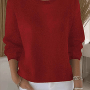 Lorie Relaxed-Fit Women's Knitted Jumper with Ribbed Trim