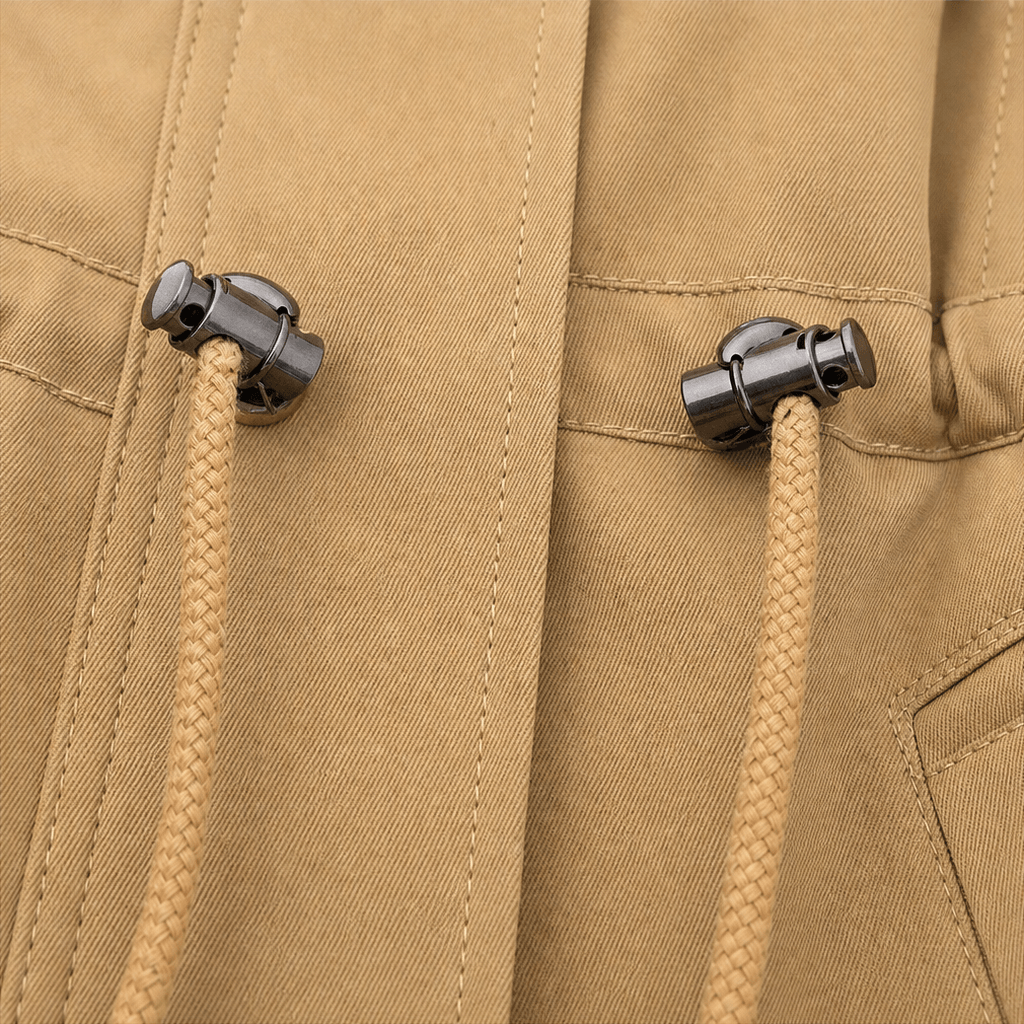 Midluna Adjustable Waist Mid-Length Hooded Winter Parka for Women