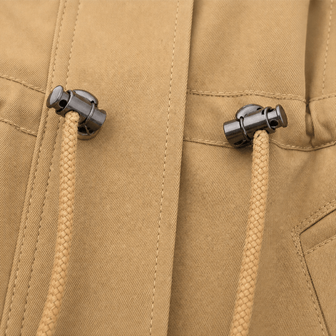 Midluna Adjustable Waist Mid-Length Hooded Winter Parka for Women