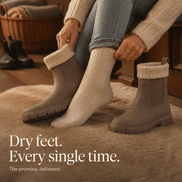 Puddlestep Women's Elastic Collar PVC Ankle Winter Boots