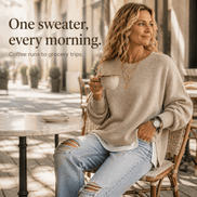 Women's Drop-Shoulder Lantern Sleeve Chunky Knitted Jumper with Side Slits