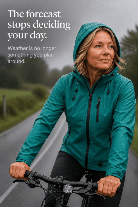Hooded Waterproof Windproof Rain Coat with Adjustable Cuffs
