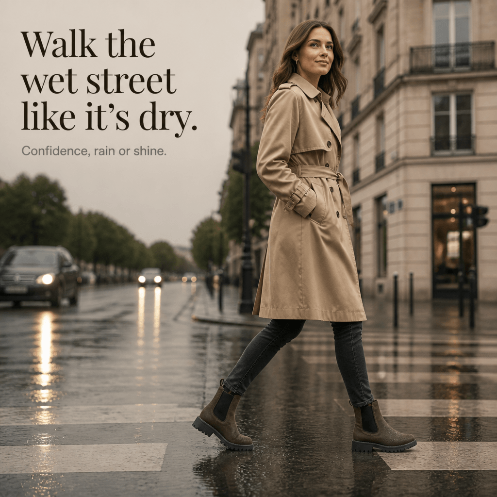 Wide-Fit Chelsea Boots with Stretch Side Panels for Women