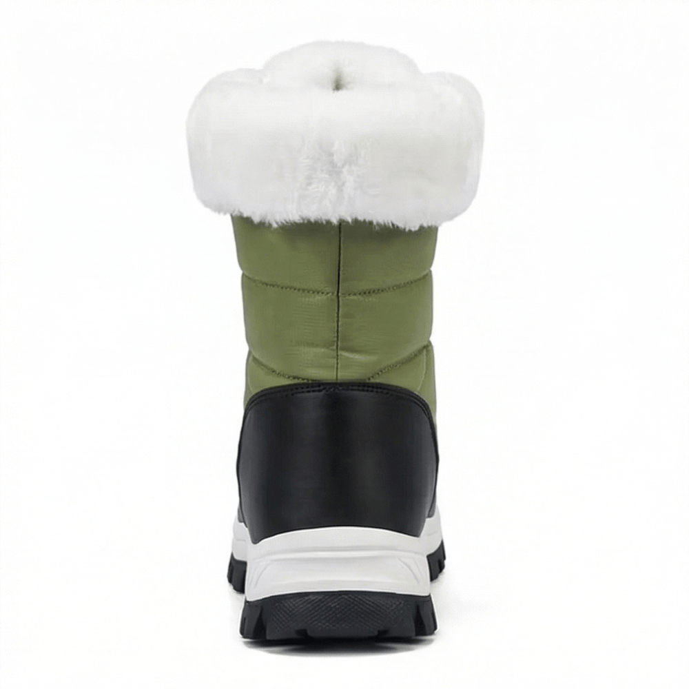Frostara Quilted Waterproof Faux Fur Lined Women's Winter Boots with Side Zip