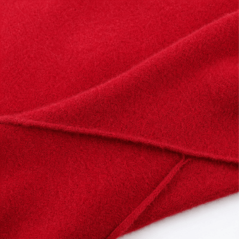Fringe-Trim Draped Shawl Collar Open-Front Wool Winter Coat for Women