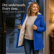 Waterproof Plush-Lined Hooded Jacket with Fleece Trim