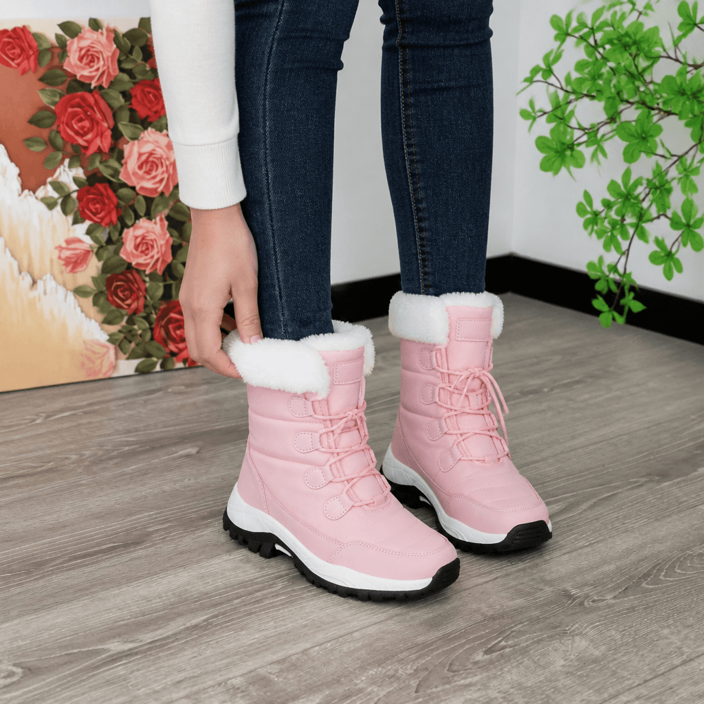 Fleece-Lined Non-Slip Platform Mid-Calf Winter Boots for Women