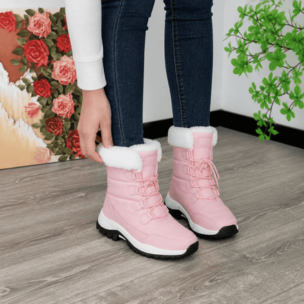Fleece-Lined Non-Slip Platform Mid-Calf Winter Boots for Women