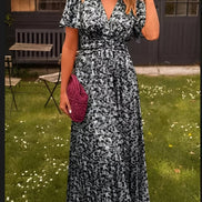 Amelia Floral Wrap Maxi Dress for Autumn Wedding Guests