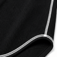 Women's Waffle Knit Henley Top with Button Placket