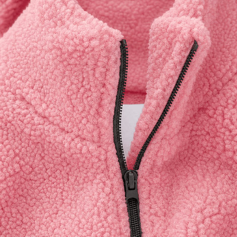 Cozelle Plush Hooded Oversized Fleece Zip-Up Jacket for Women