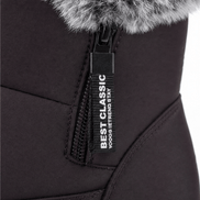 Faux Fur-Lined Waterproof Slip-On Ankle Boots for Women in Winter
