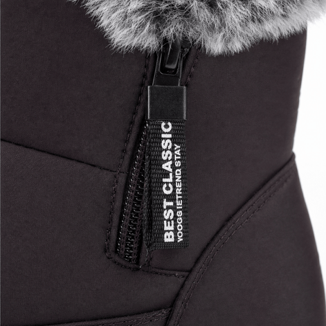 Faux Fur-Lined Waterproof Slip-On Ankle Boots for Women in Winter