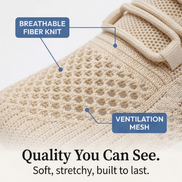 Aerloom Women's Cushioned Knit Sneakers with Breathable Slip-On Fit