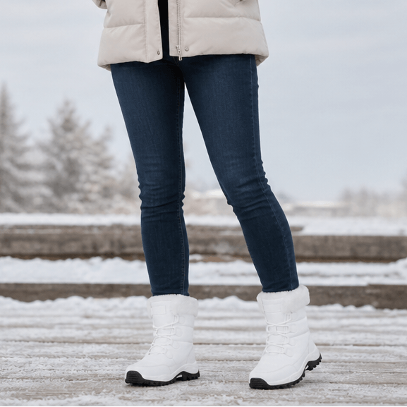 Fleece-Lined Non-Slip Platform Mid-Calf Winter Boots for Women