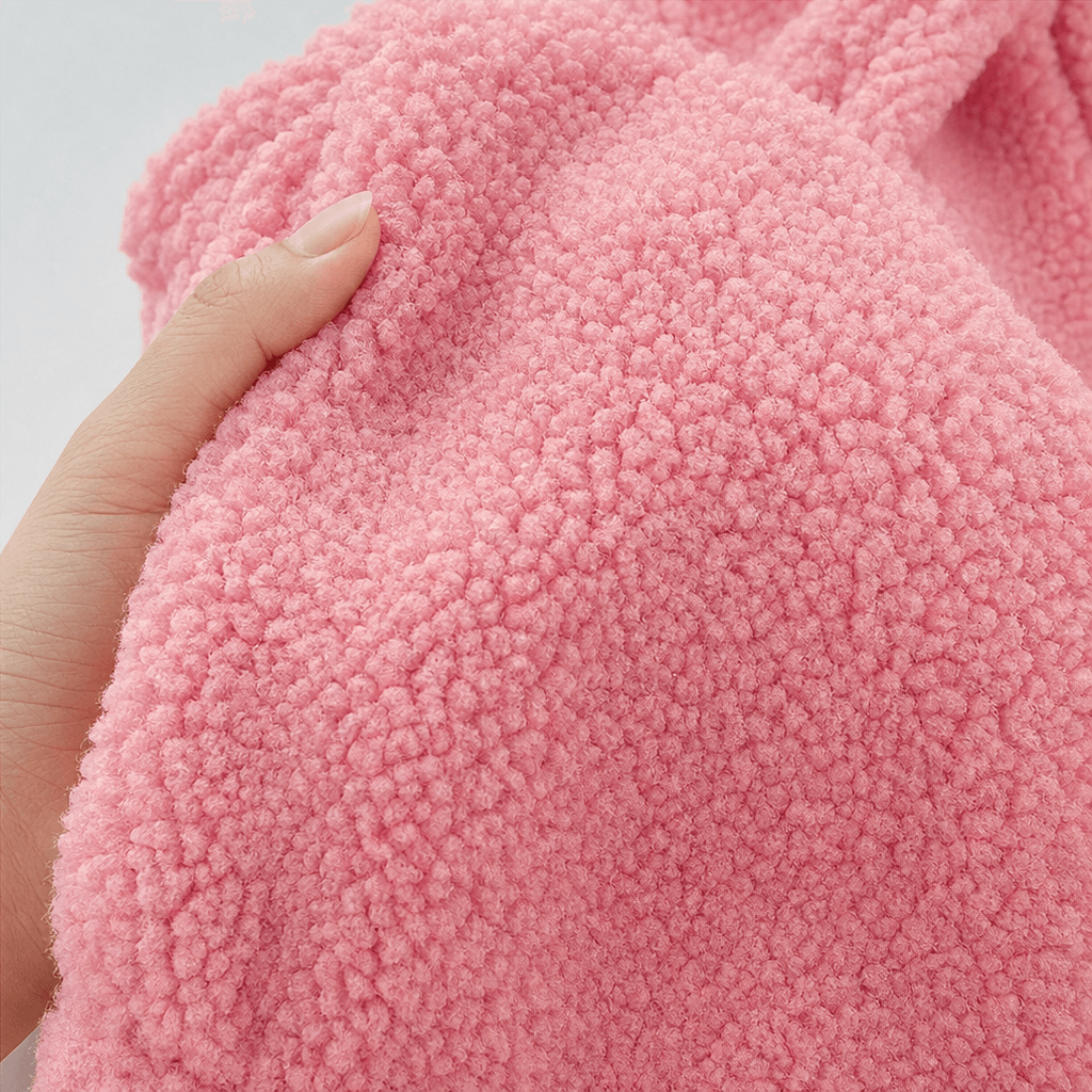 Cozelle Plush Hooded Oversized Fleece Zip-Up Jacket for Women