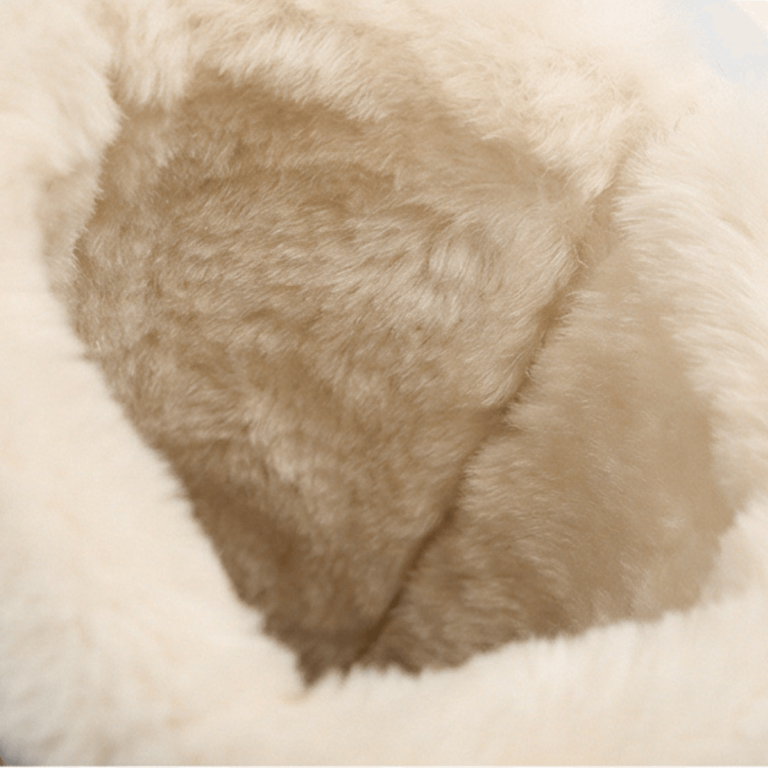 Fleece-Lined Knee High Boots for Women with Faux Fur Trim