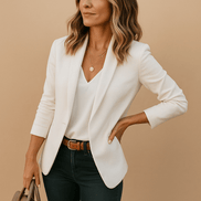 Lorelei One-Button Fitted Women's Tailored Blazer in Woven Blend