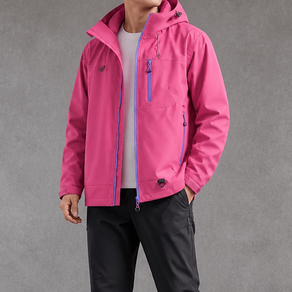 Women's Waterproof Hooded Windbreaker Rain Jacket with Vented Lining