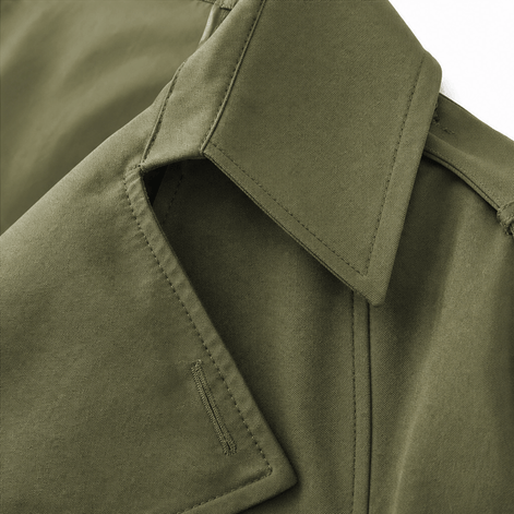 Mayfield Double-Breasted Belted Long Trench Coat with Tailored Waist for Women