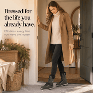 Women's Knit-Cuff Lace-Up Winter Boots with Buckle Strap