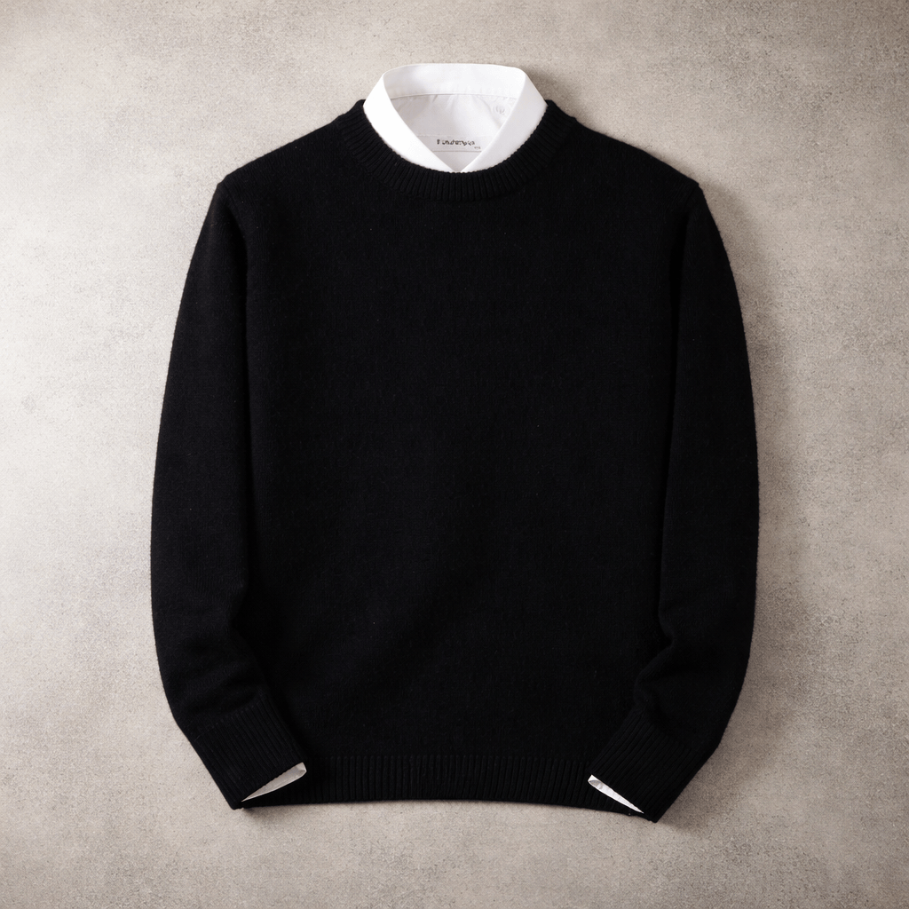 Men's Merino Wool Blend Crewneck Knit Jumper