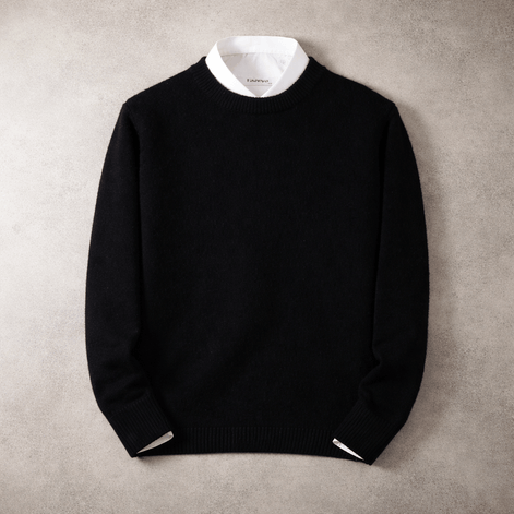 Men's Merino Wool Blend Crewneck Knit Jumper