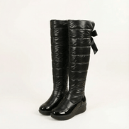Women's Fleece-Lined Over-the-Knee Boots with Wedge Sole