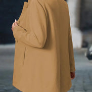 Sofia Women's Button-Front Winter Coat with Stand Collar