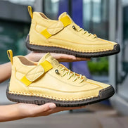 Women's Leather Lace-Up Trainers with Orthopedic Cushioning