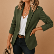 Lorelei One-Button Fitted Women's Tailored Blazer in Woven Blend
