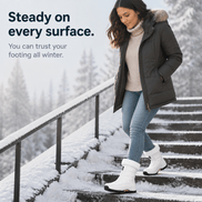 Snowlina Plush-Lined Mid-Calf Zip-Up Winter Boots for Women