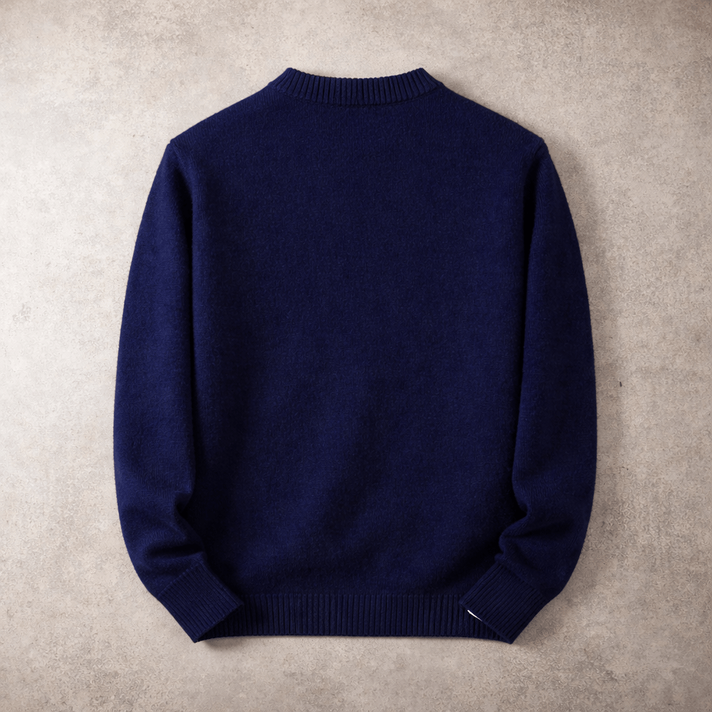 Men's Merino Wool Blend Crewneck Knit Jumper