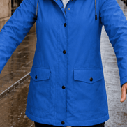 Waterproof Plush-Lined Hooded Jacket with Fleece Trim