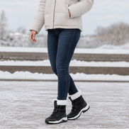 Fleece-Lined Non-Slip Platform Mid-Calf Winter Boots for Women