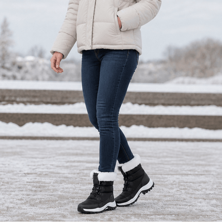 Fleece-Lined Non-Slip Platform Mid-Calf Winter Boots for Women