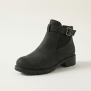 Women's Buckle Strap Ankle Boots with Chunky Lug Sole