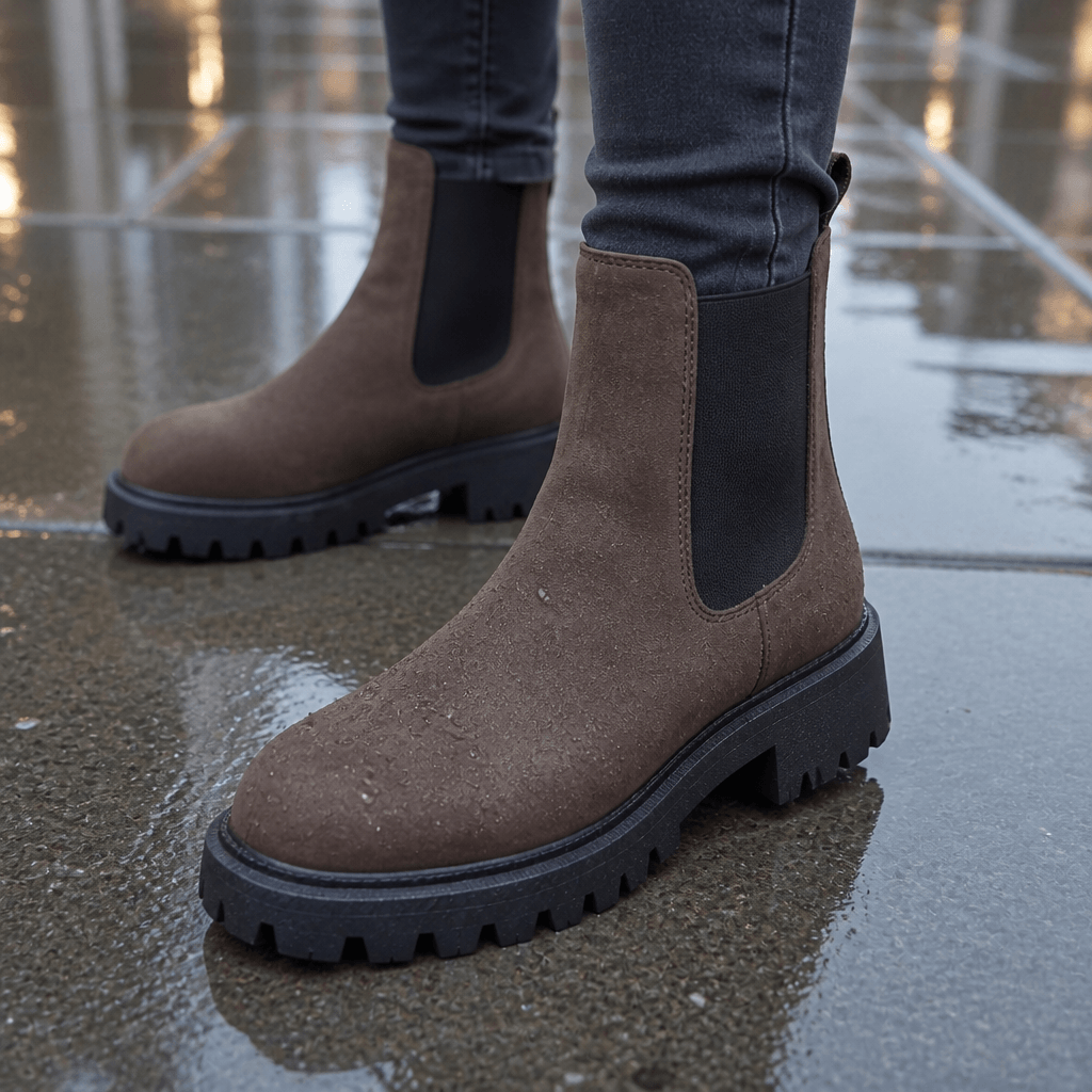 Wide-Fit Chelsea Boots with Stretch Side Panels for Women