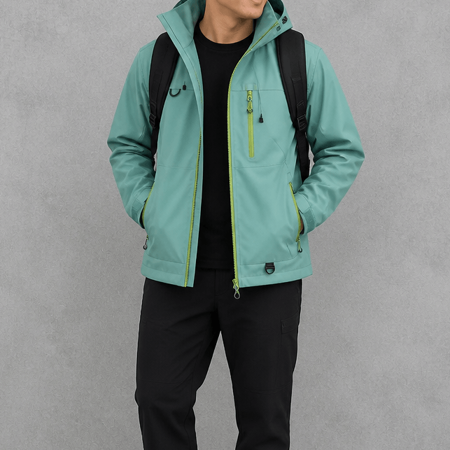 Women's Waterproof Hooded Windbreaker Rain Jacket with Vented Lining