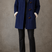 Women's Hooded Faux Suede Toggle Coat with Plush Sherpa Lining