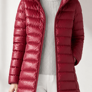 Women's Quilted Puffer Jacket with Detachable Hood and Packable Design