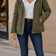 Coldbourne Sherpa-Lined Hooded Quilted Puffer Jacket for Women