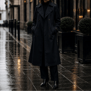 Mayfield Double-Breasted Long Belted Trench Coat for Women in Acetate