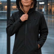 Hooded Waterproof Windproof Rain Coat with Adjustable Cuffs