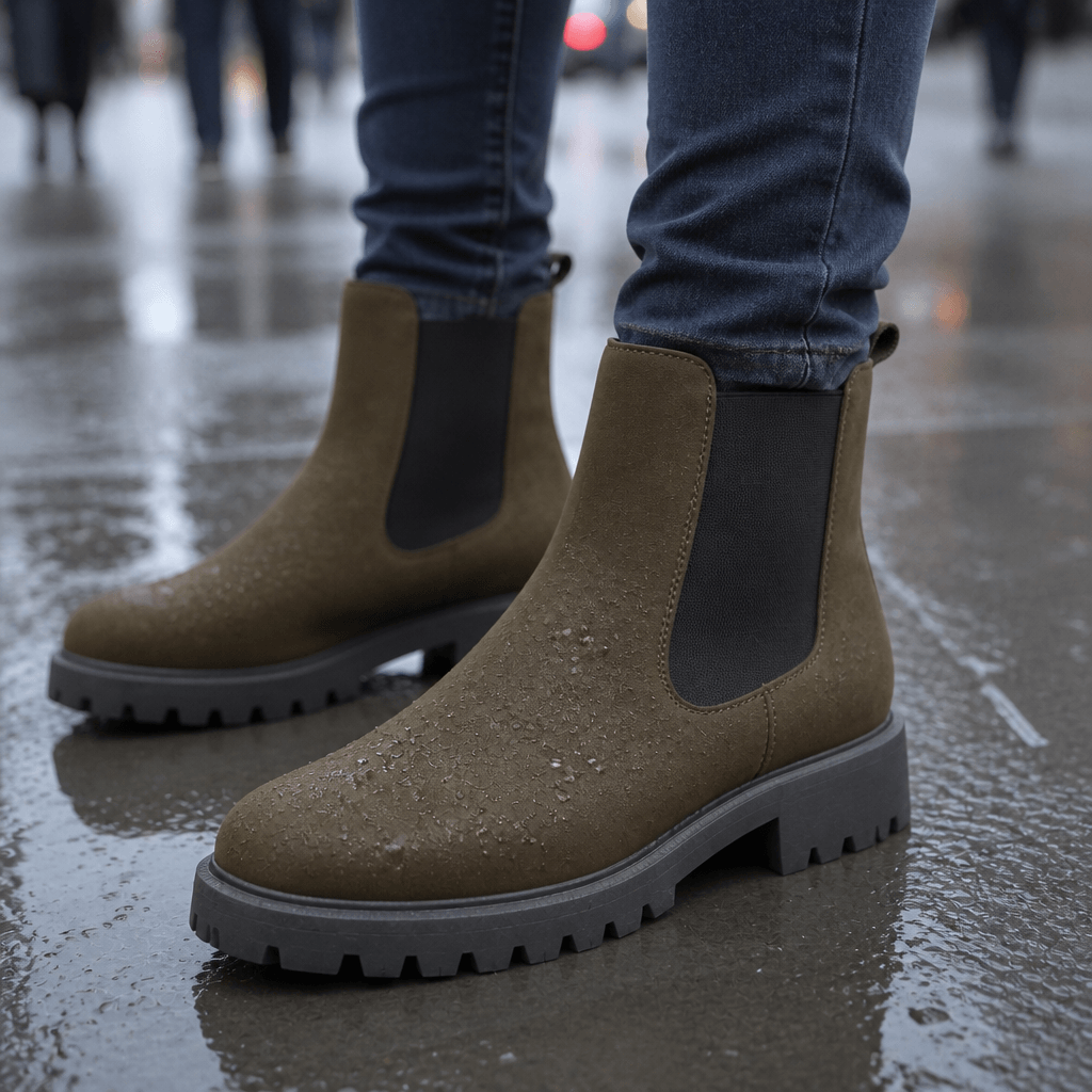 Wide-Fit Chelsea Boots with Stretch Side Panels for Women